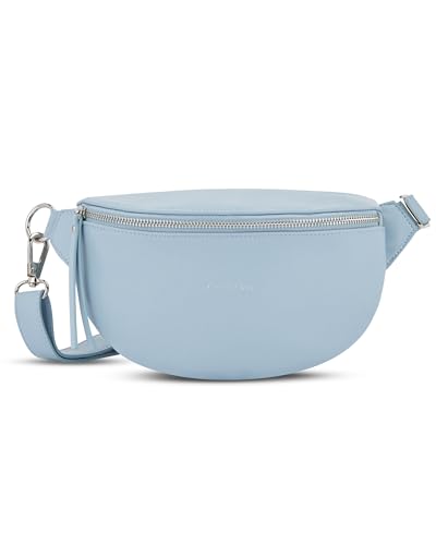 Expatrié Bauchtasche Damen Hellblau - Alice Small - Gürteltasche für Festival, Reisen & Alltag aus Veganem Leder - Brusttasche Stylisch - Wasserabweisend