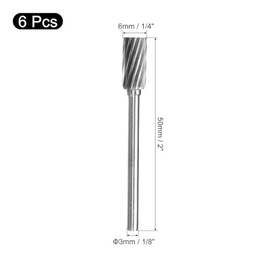 Fresas de carburo rotativas 6mm diámetro, pack 6 pcs miniatura 2