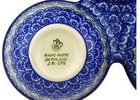 Polmedia Polish Pottery Condiment Dish - Crimson Bells Pattern Handmade in Boleslawiec Poland by Ceramika Artystyczna + Certificate of Authenticity
