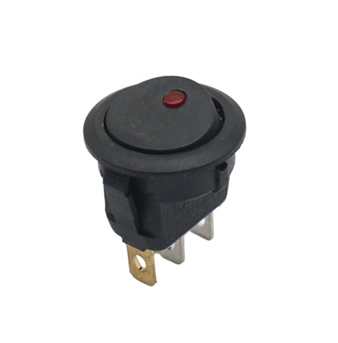 Interrupteur à bascule 220V 20A étanche bouton rond rouge marche arrêt SPST