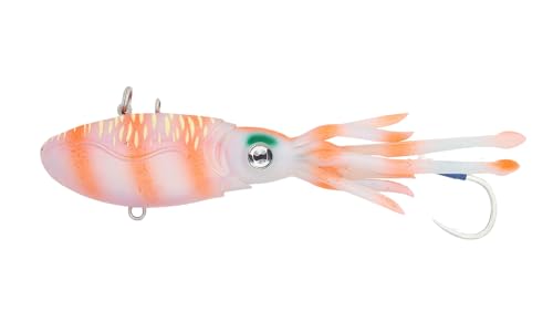 Nomad Design Squidtrex 190mm 7 1/2" Patented Vibrating Soft Bait Fishing Lure, Scent-Added Durable TPE wit Strong BKK Assist Hooks for Mant Saltwater Species Like Tuna, Amberjack, Grouper