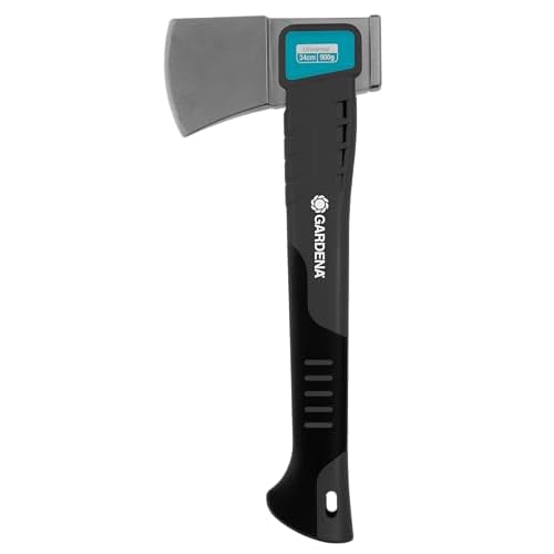 GARDENA-Purpose 900 B: Handy Axe For GARDEN And Outdoor Activities, For The Preparation Of Kindling, Special Coating (8713-48), Black/Grey