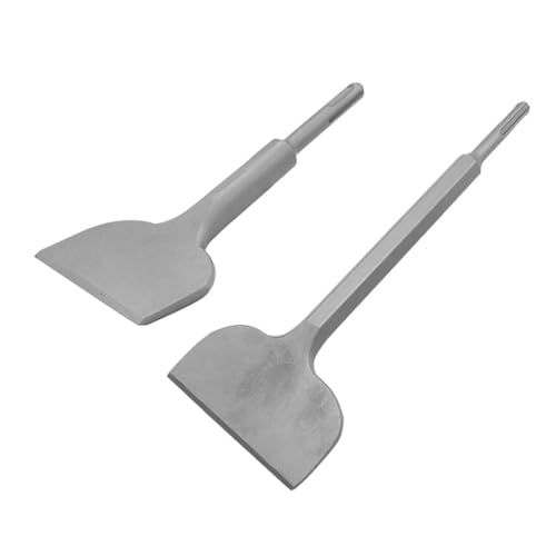 Lot de 2 burins à marteau électrique pour enlever les carreaux - Outil de retrait de carrelage - Ciseaux à carrelage - Pour carrelage - Vieux plâtres muraux - Béton - Endurin