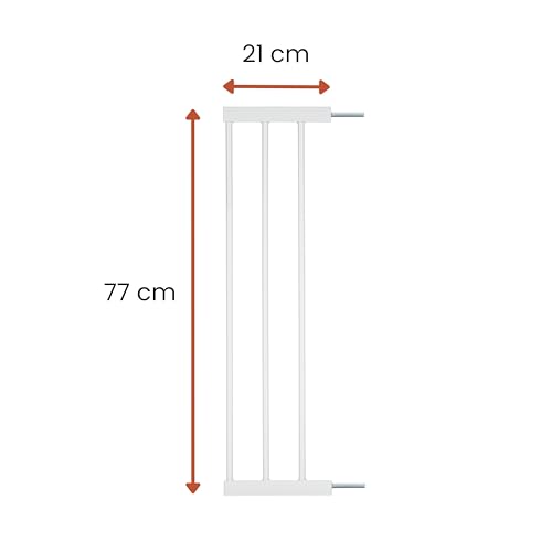hauck 21cm Verlängerung, Weiß - Kompatibel mit Kinderschutzgitter Clear Step 2, Open N Stop 2, Autoclose N Stop 2 - Ohne Bohren, Tür- & Treppenschutzgitter Zubehör