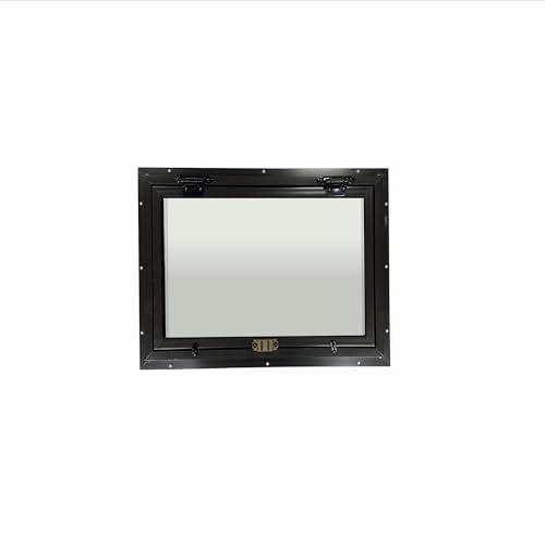 Elusive Wildlife Original Deer Blind Window, Metal Frame with Glass, Framed Swing Sash Design, Weather Protected Hunting Window (17in. x 11.5in. Clear)