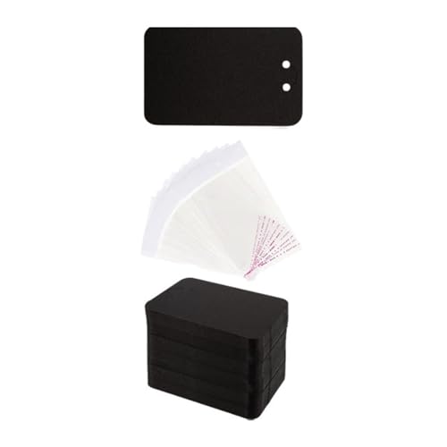 PUXZYAX Présentoirs porte-clés charmants, présentoirs pour boucles d'oreilles, sachets auto-scellants, fournitures d'emballage uniques, 100 pièces,...