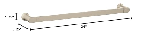 Moen BH3824BN Genta Lx Brushed Nickel Modern 24-Inch Single Wall Mounted Towel Bar For Kitchen Or Bathroom thumb #5
