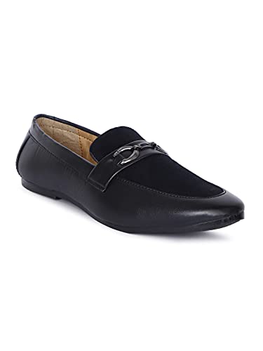 Image of AADI Men's Black Synthetic Leather Outdoor Casual Loafer - MRJ1654