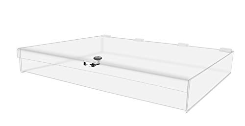 Marketing Holders Rectangular Locking Countertop Tray Jewelry Display Case Swap Meet Tabletop Display