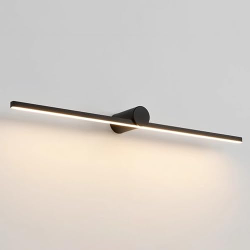 Jadssox Luci per quadri a LED Barra luminosa nera per vanità Lampada da bagno lineare su specchio, applique da parete minimaliste per vanità per bagno Camera da letto Comò Display con opere d'arte Lam