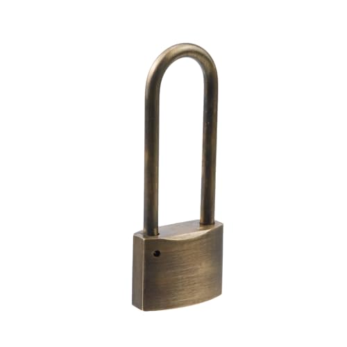 Image of Keyed Padlock,1 Pack Solid Brass Lock 3.62 Inch Weatherproof Padlock with Keys for Shed, Gate, School Gym Locker, Fence, Hasp Storage,Bronze