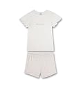 Sanetta Mädchen 245435 Pyjamaset, White Pebble, 128