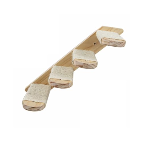 Griffoir mural pour chat avec plateforme de saut en bois