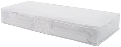 Compactor Extra Flat Underbed Storage Case, Anti-Dust, Milky Range, Transparent, Polypropylene and EVA, 48 X 100 x H15, RAN2980, Peva 0,1 Mm, White