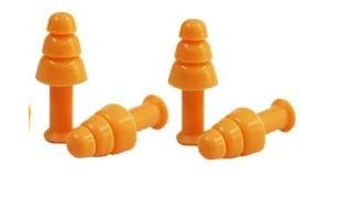NAT Silicone Reusable Soft Noise Reduction and avoid Cold Breeze Corded Ear Plugs (Orange)- Pack of 4 pair-picture-1