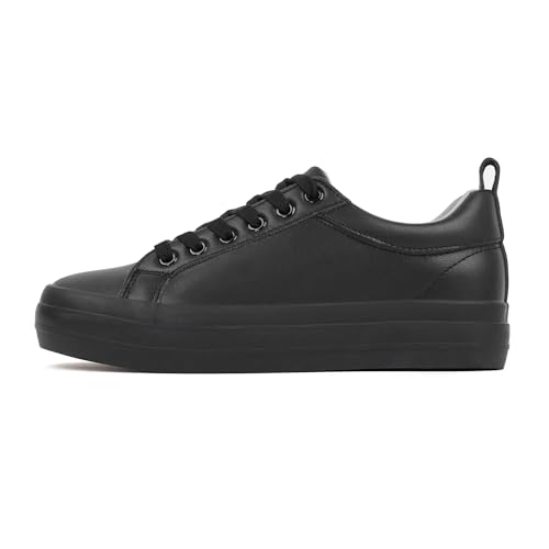 Image of JABASIC Women Lace Up Platform Sneakers Comfortable Casual Fashion Sneaker Walking Shoes