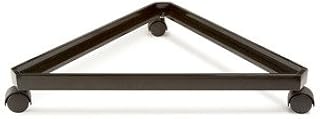 3 Way Triangle Base for Grid or Slat Panel with Wheels Black