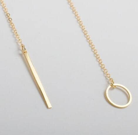 Miniatura 3 de Lariat - Gargantilla de oro delicado Aleación de zinc Sin gemas