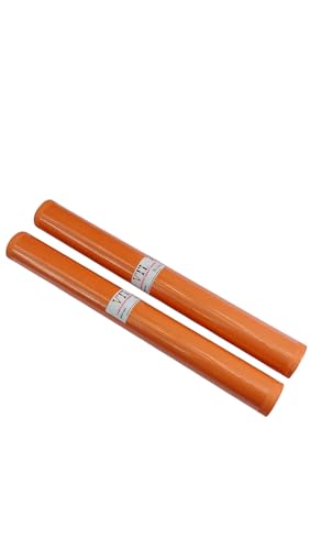 Image of VTL Orange Notebook Cover Roll for School & Office Books, Waterproof Laminated Book Protection Cover, 15 Inch x 10 Meters Each Roll, Pack of 2 inch