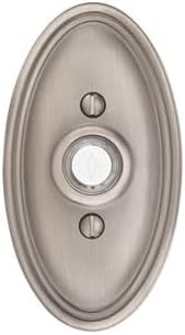 Emtek 2402US15 Solid Brass Lighted Button Door Bell Satin Nickel