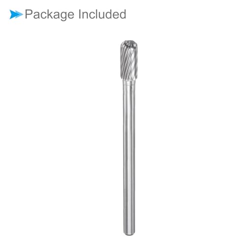 Fresa rotativa de carburo de tungsteno, corte simple, cilindro con punta bola miniatura 6