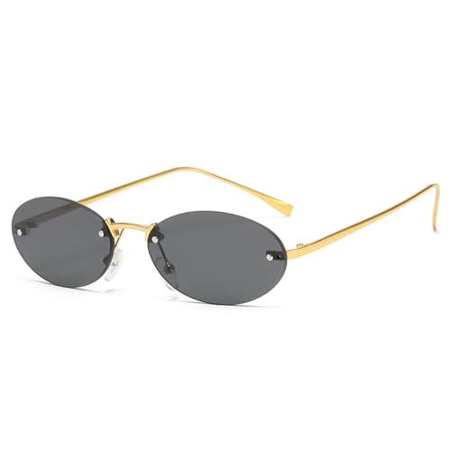 Lunettes de soleil ovales sans monture : légèreté anti-fatigue et verres dégradés UV400