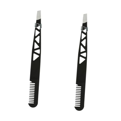 TOYZFRIENDY 2piezas Pinzas De Cejas De Doble Recortadoras De Cejas Herramienta Para Forma Accesorios De Maquillaje