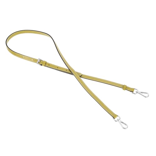 Sangle de sac à main réglable de 94 à 114 cm en cuir véritable jaune
