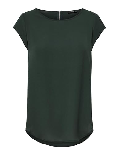 ONLY NOS Damen ONLVIC S/S SOLID TOP NOOS WVN Bluse,, per pack Grün (Green...