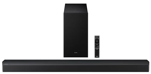 Image of Samsung 400 W 5.1 ch Soundbar with Dolby Audio | DTS Virtual:X | Q-Symphony | Center Speaker | 3D Surround Sound | HDMI ARC | Optical in | Bluetooth | USB | Wireless Subwoofer (HW-B750F /XL, Black)