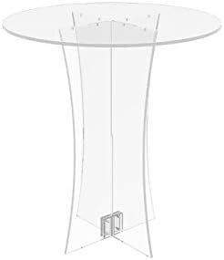 FixtureDisplays® Clear Plexiglass Lucite Acrylic Round Dining/Tradeshow Table, 28" Diameter x 31" Height 10033-1-NEW-NPF