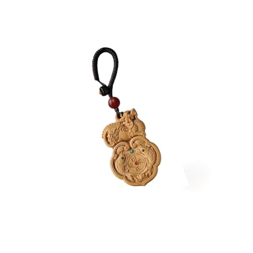Porte-clés Pixiu bracelet perles et pendentif poisson pour clé de voiture et couple
