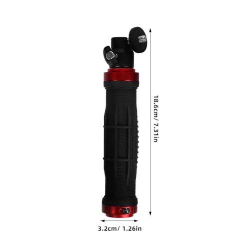 Image of FRCOLOR Video Camera Handle Grip Stabilizer with 1 /4 inch Screw Mount and LED Light for DSLR and Phone, Multifunctional Handheld Gimbal for Travel and Professional Filming, Black