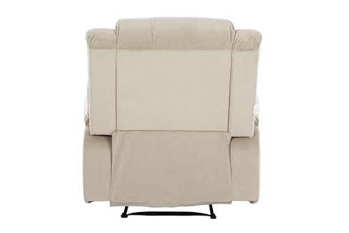 Image of Urban living - Illinois Single Seater Fabric Manual Recliner | 1 Seater Sofa | Single Sofa Recliner | 1 Seater Chair Sofa | 1 Year Warranty | Beige