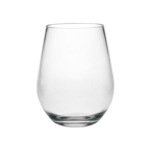 LeadingWare Clear 16 Ounces Unbreakable Bpa-free Tritan Plastic Stemless Wine Glasses (Each)