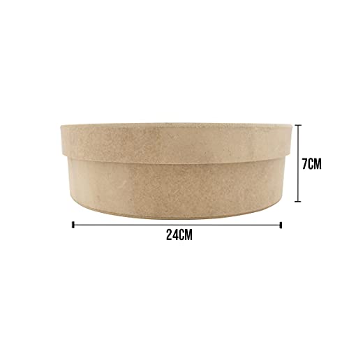 Caixa Redonda Multiuso Tampa Sapato Madeira MDF Cru