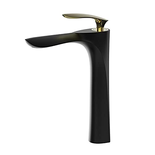 Robinet de lavabo eau chaude et froide mitigeur de salle de bain en laiton or blanc