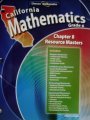 Paperback California Mathematics Grade 6 resource masters Chapter 8 (California Mathematics) Book