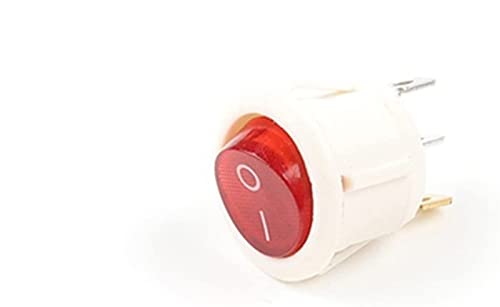 Interrupteur de bouton pour camping-car et bateau 23mm bouton blanc à LED rouge 10 pièces