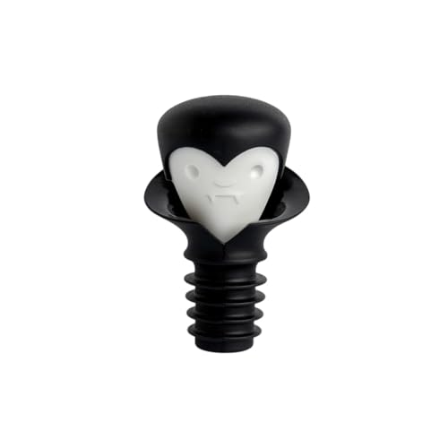 OTOTO Wine Stoppers & Pourer - Halloween Gifts for Wine Lovers, Spooky Wine Bottle Stopper, Wine Goth Accessories, Fun Kitchen Gadgets (Count Corkula)
