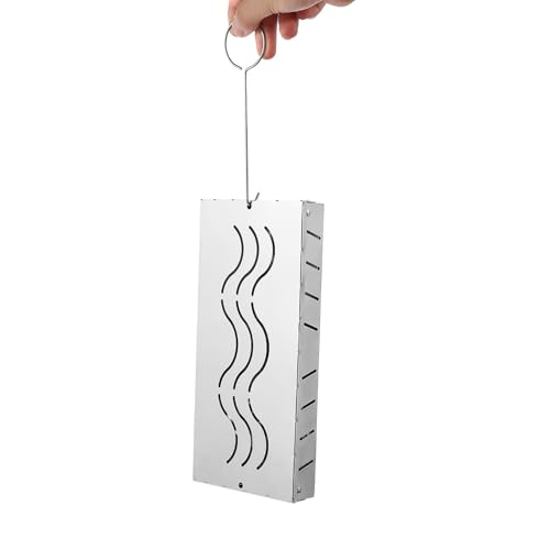 Cajas para ahumar para barbacoa, 2 cajas para ahumar carne de acero inoxidable con tapa abatible, mejora el sabor de la parrilla para los amantes de la barbacoa con accesorios para barbacoas - imagen 2