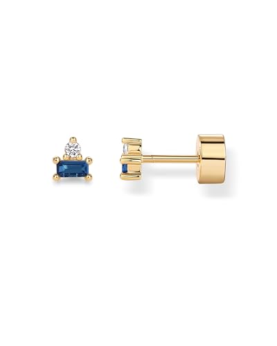 Image of PAVOI 14K Gold Plated Sterling Silver Posts Colored Birthstone Flatback Stud Earrings for Women - Gemstone Cubic Zirconia Screwback Earrings - Dainty Helix Cartilage Piercing Jewelry