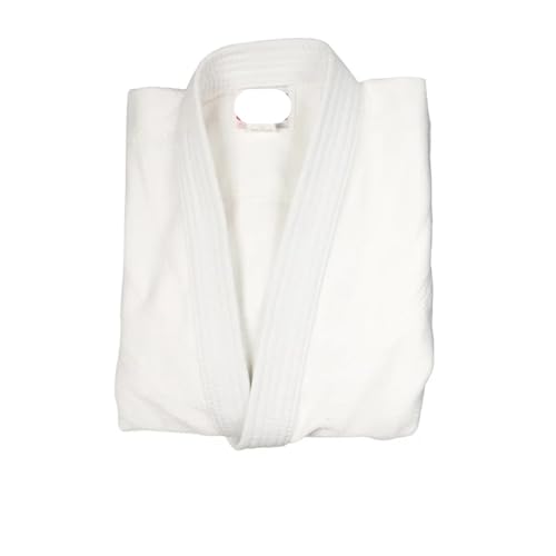 Traje De Judo Traje Gi profesional de Judo, traje artes marciales, uniforme for hombre y mujer, kimono tejido único(White,XS-130CM)