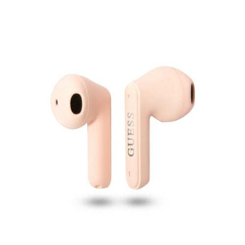 GUESS Écouteurs Bluetooth GUTWST82TRP TWS + Station d'accueil Rose Triangle Logo