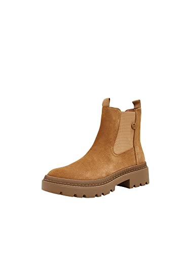 ESPRIT Modischer Damen Chelsea-Stiefel, 230/CAMEL, 41 EU