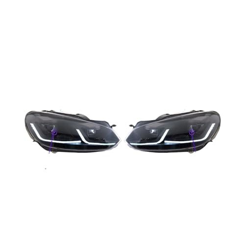 VW Golf 6 Mk6 2009-2012 Ή LED vWFN^[Y wbhCg yA (DRLA^[VOiAnCr[vt)(Smoke)