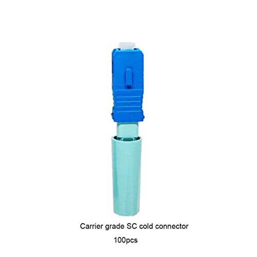 WUIOAUSXN Sortimento de conectores de fibra óptica FTTH SC portátil de 100 peças Conectores de rede