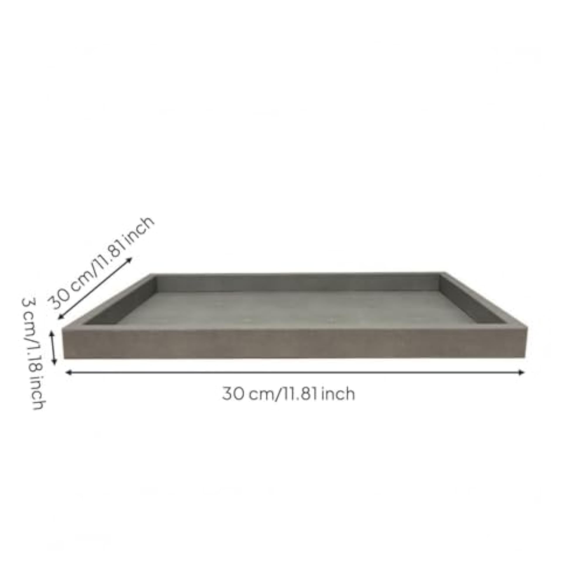 Versatile Wooden Tray with Raised Edges, Decorative Rectangular Tray