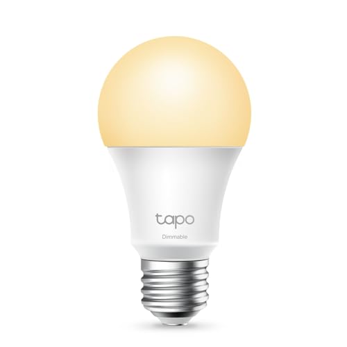 TP-Link Tapo L510E smarte WLAN Glühbirne E27, dimmbar 8.7 W, kein Hub notwendig, kompatibel mit Alexa，Google Assistant, Abläufe und Zeitpläne, Abwesenheitmodus, Tapo App, energiesparend