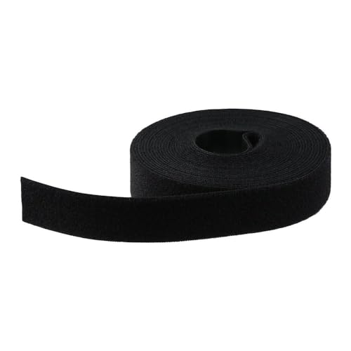 Image of 1 inch x 16' Hook & Loop Power Fastener Rolls,Black Double Sided Self Adhesive Interlocking Tape Rolls,Black Sticky Back Strip Tape Fastener for Home Office School Car and Crafting Organization